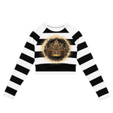 Queen Of Extravagance Recycled Long-Sleeve Crop Top