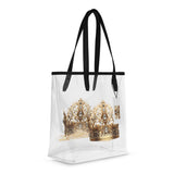 Hot trend clear tote bag for 2025—sleek transparent TPU design with roomy interior for all your essentials, making a bold fashion statement.