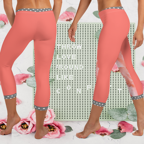 Coral Sensation Capri Leggings