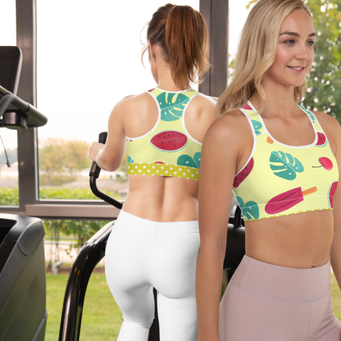 Fruity Delight Padded Sports Bra