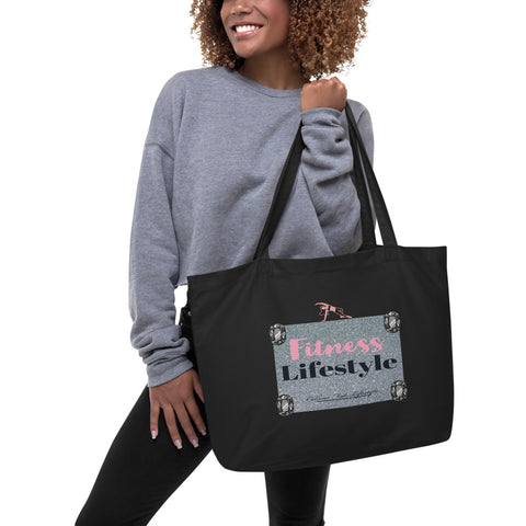 Large There’s Room For Everything Fitness Lifestyle Organic Tote Bag