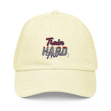 Train Hard Fitness Workout Pastel Baseball Hat